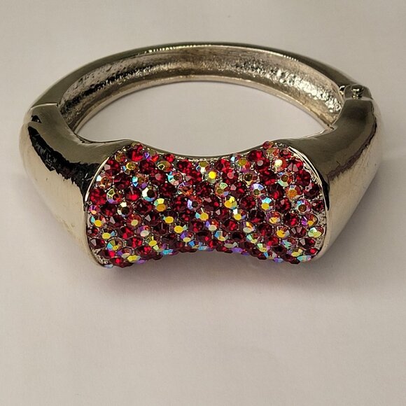 Red and Gold Cuff Bracelet - Picture 12 of 13